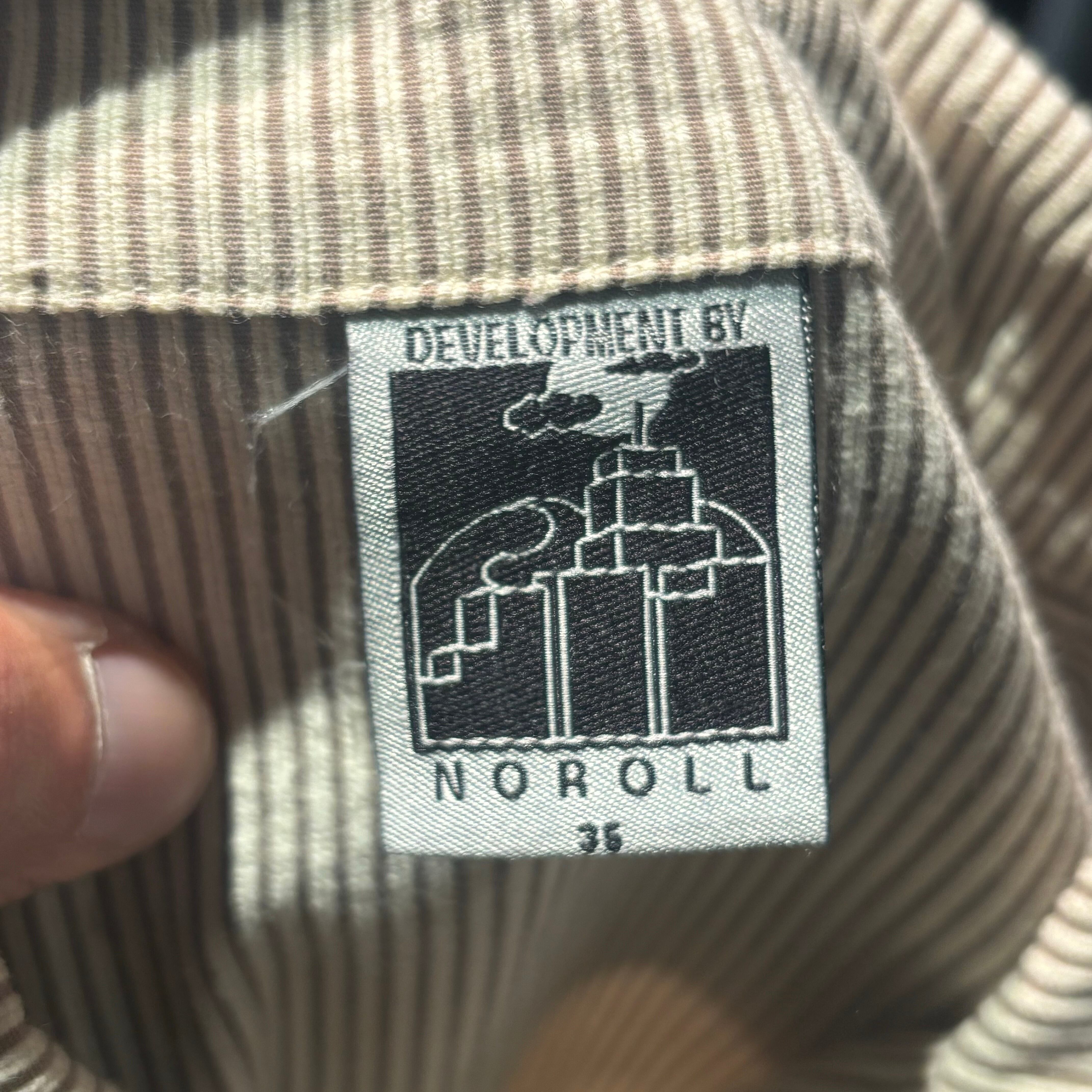 NOROLL ノーロール 22SS THROUGH CORDLANE L/S SHIRTS -WHITE- SIZE.M  