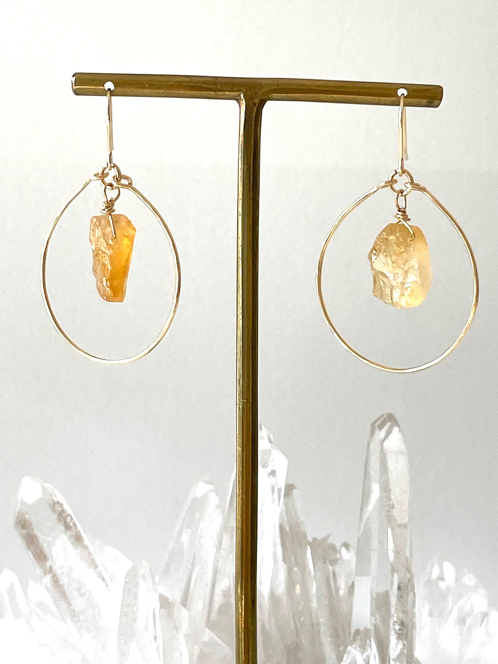 原石シトリンのピアス | Lino