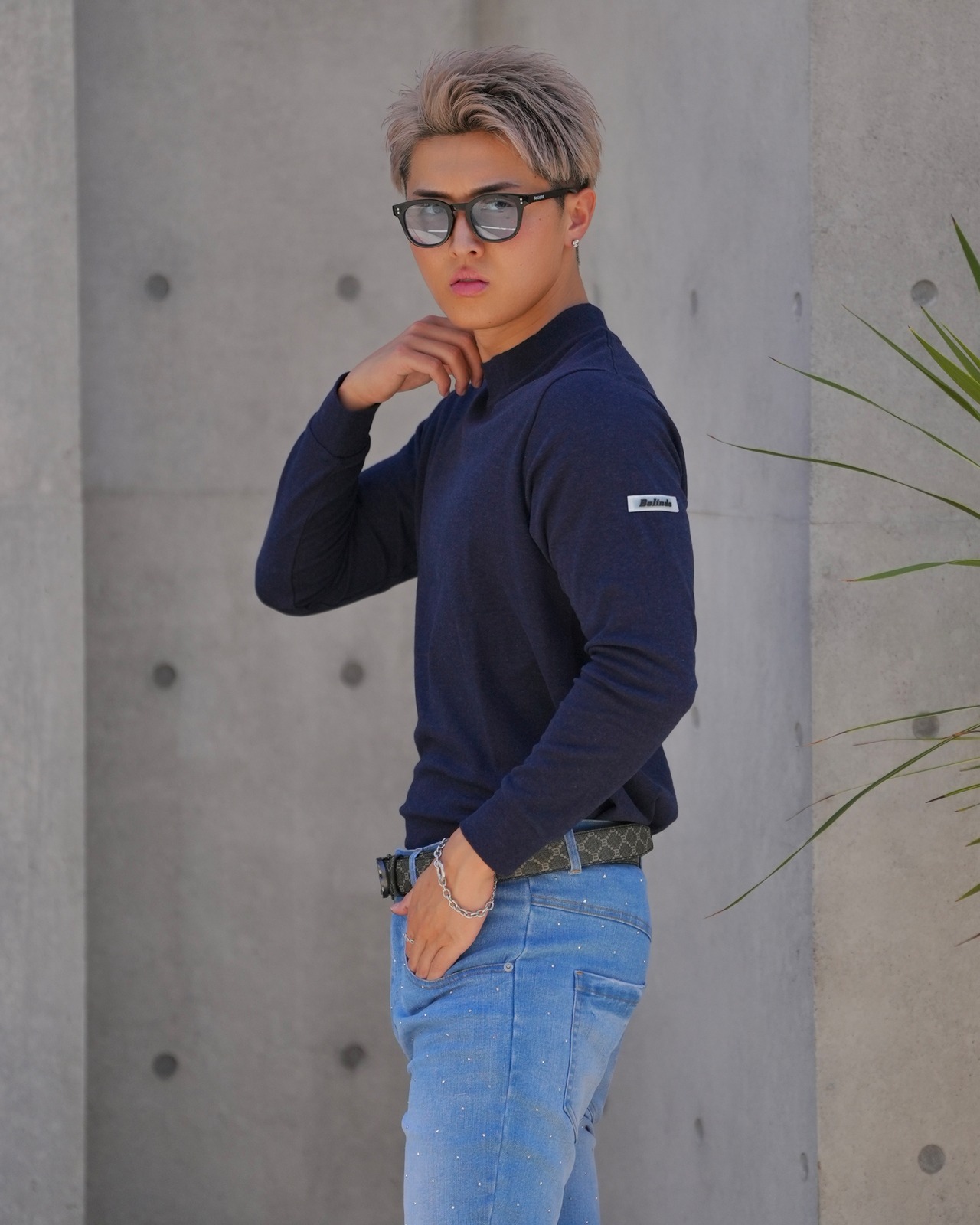 MOCK NECK PULL OVER【BEL-M-028】