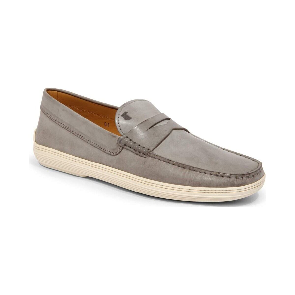 TOD'S トッズ メンズ ローファー レザー グレー