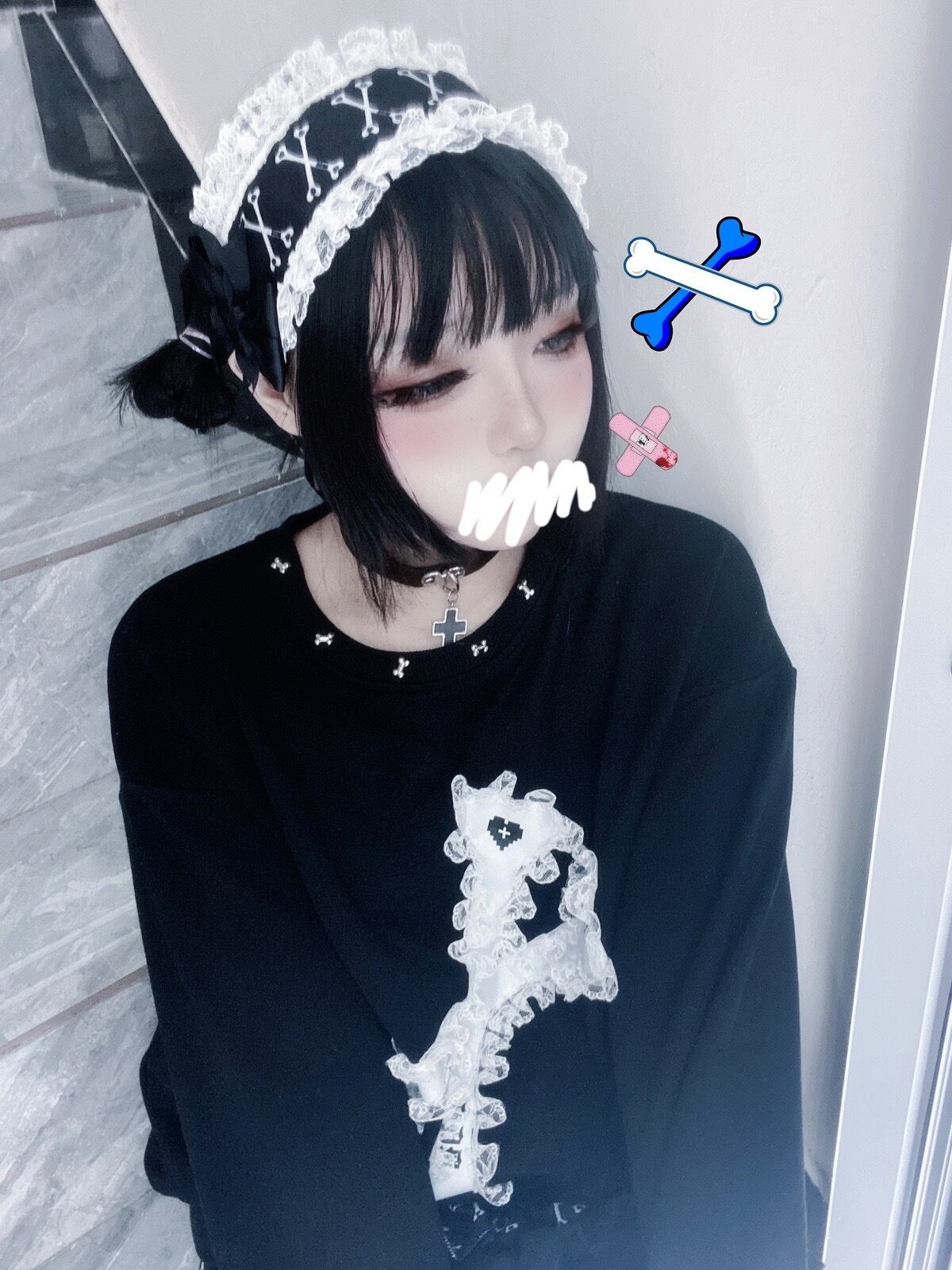 お取り寄せ】パンク 地雷 ボーン ヘッドドレス | Pay ID