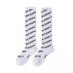 Diagonal logo repeat Knee socks [サイズ: F (AGCUWSC06WHF)] [カラー: WHITE]