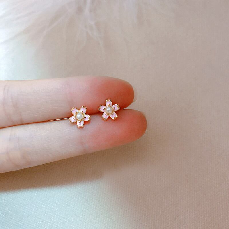 耳飾り ピアス 桜 さくら サクラ 櫻 真珠 ピンク 綺麗 可愛い おしゃれ 花見 合わせやすい Miyabigo