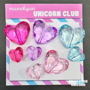 #O276【30個】魔法ステッキ の ミニ ハートビーズ 別注カラー【4色展開】