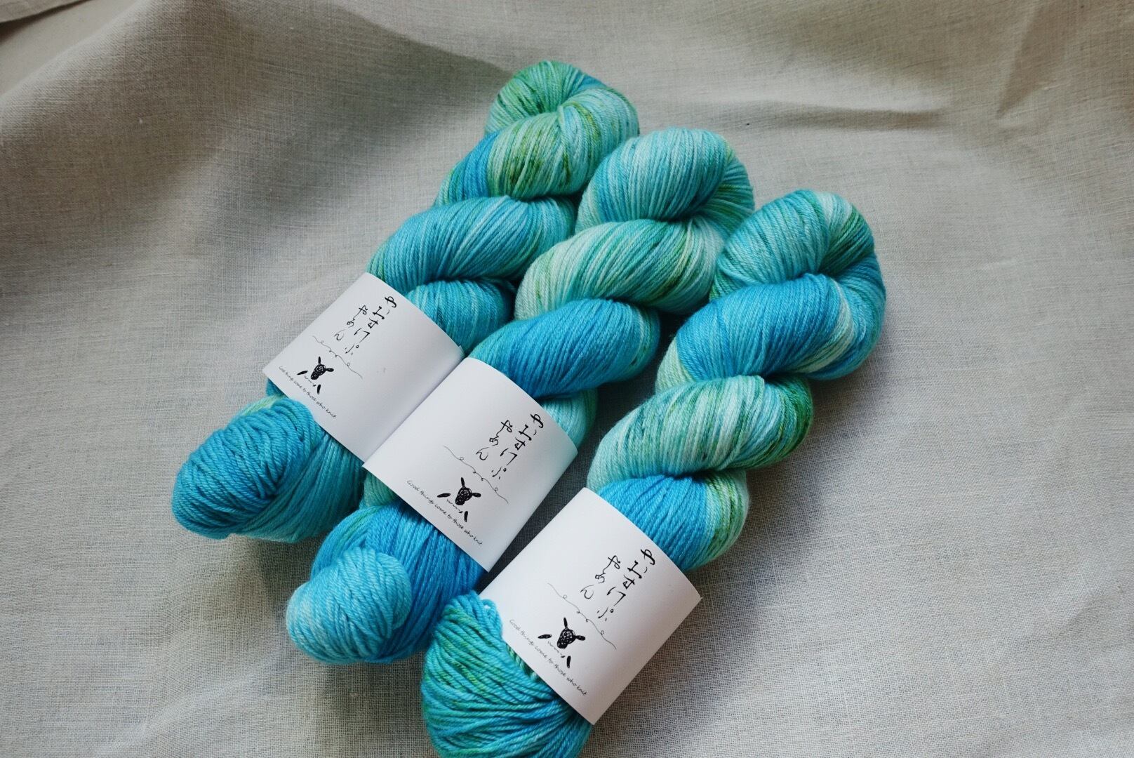 手染め糸]Premium Silk+Wool Sock_ice soda | 手染め毛糸のYaoskep Yarn