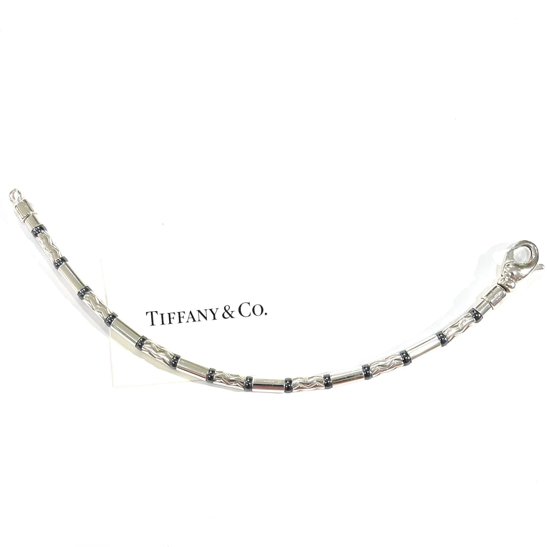 希少【TIFFANY&CO.】2902 ドイツ製 幾何学ヘマタイトジグザグ