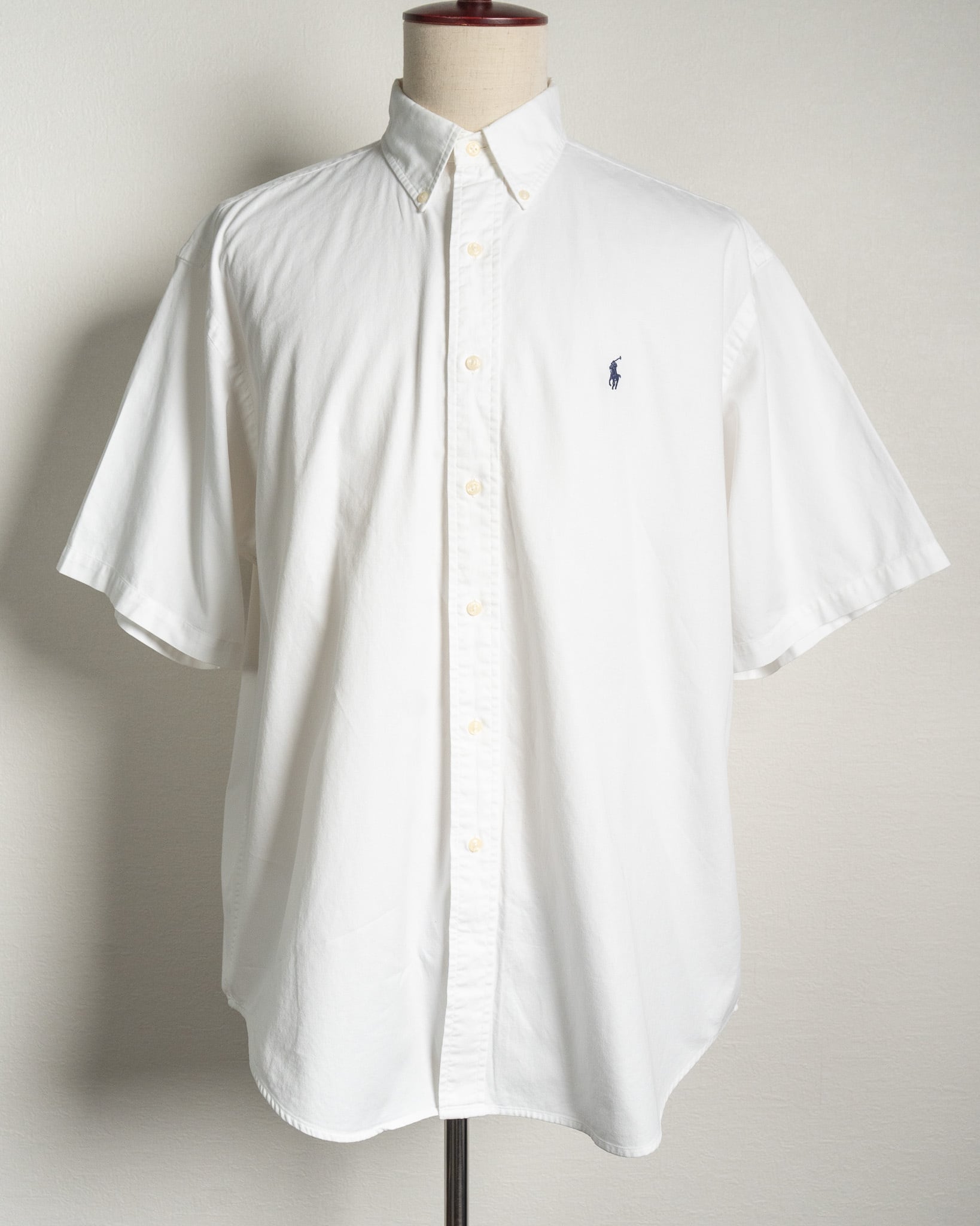 【未使用に近い★人気定番】ラルフローレンホワイトBDシャツ★XS165/88A白 未使用に近い☆人気定番】ラルフローレンホワイトBDシャツ