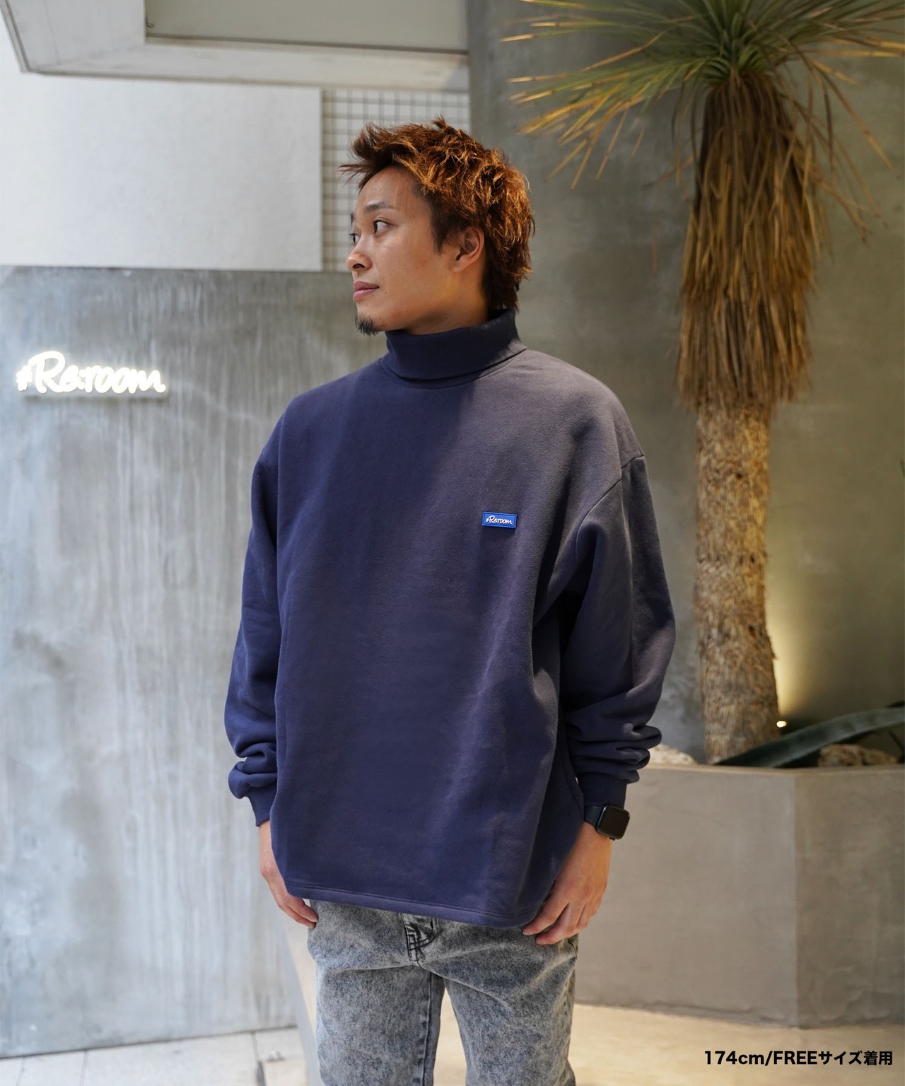 【#Re:room】RUBBER WAPPEN TURTLE BIG  SWEAT［REC724］