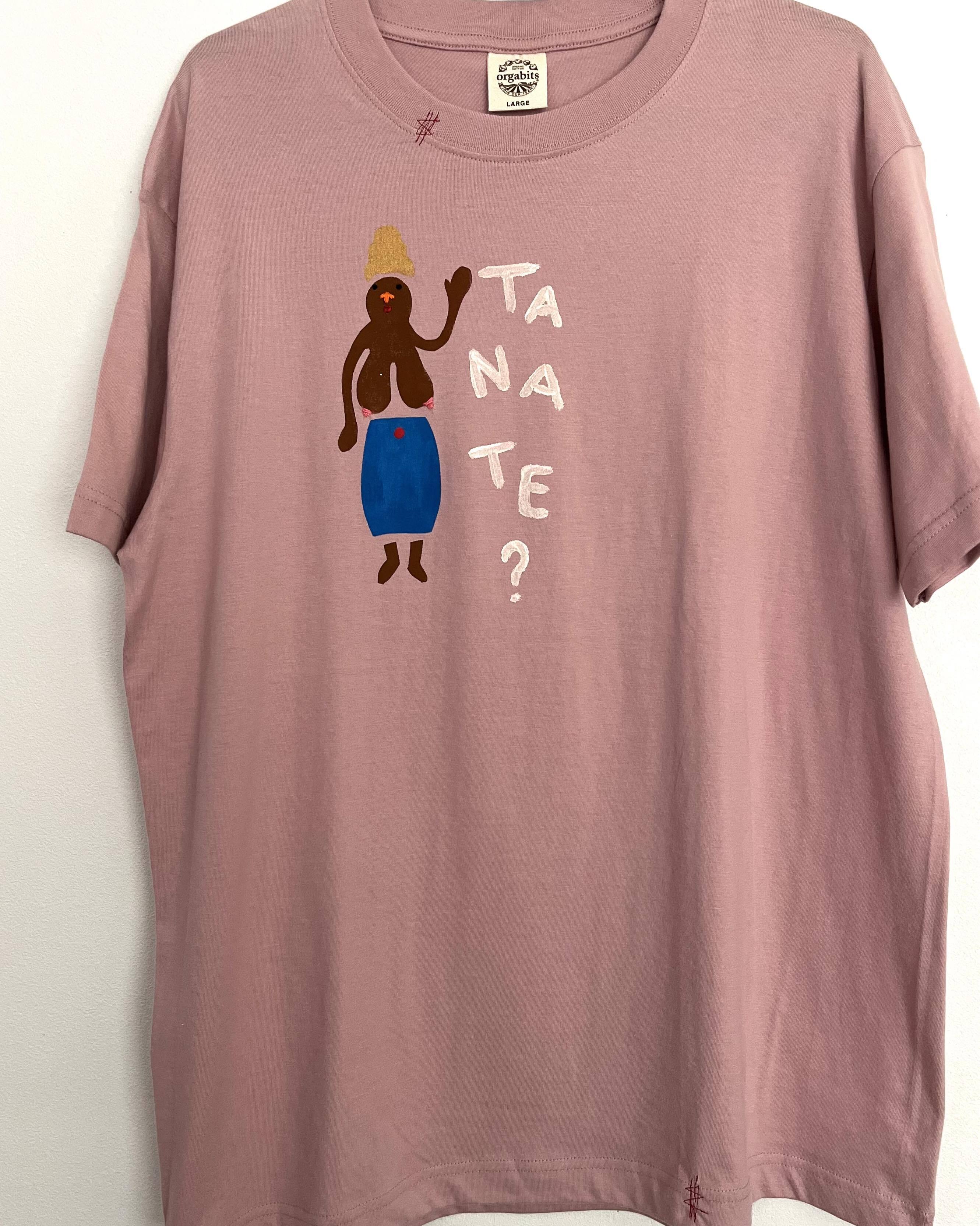 セミオーダー：ワイワイプチ刺繍オーガニックコットンTシャツ