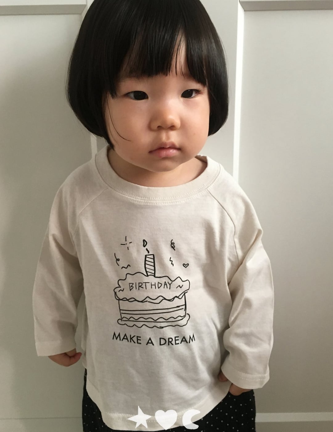 送料無料【予約】/  babyハッピーラグランTシャツ  /lalaland