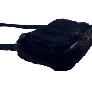 PRADA black real fur bag