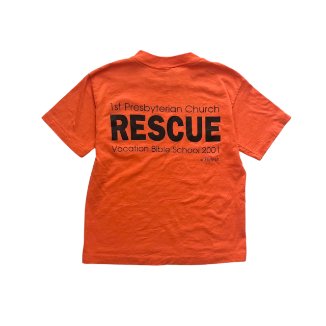 ＜VINTAGE＞Kids 1st Presbyterian Church RESCUE T-Shirt｜キッズ ヴィンテージTシャツ