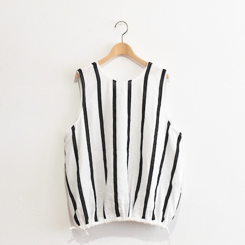 【W's】 LABORATORY  |  LINEN STRIPE Emilie's STRING VEST　ラボレイトリー  |  リネンストライプ ベスト