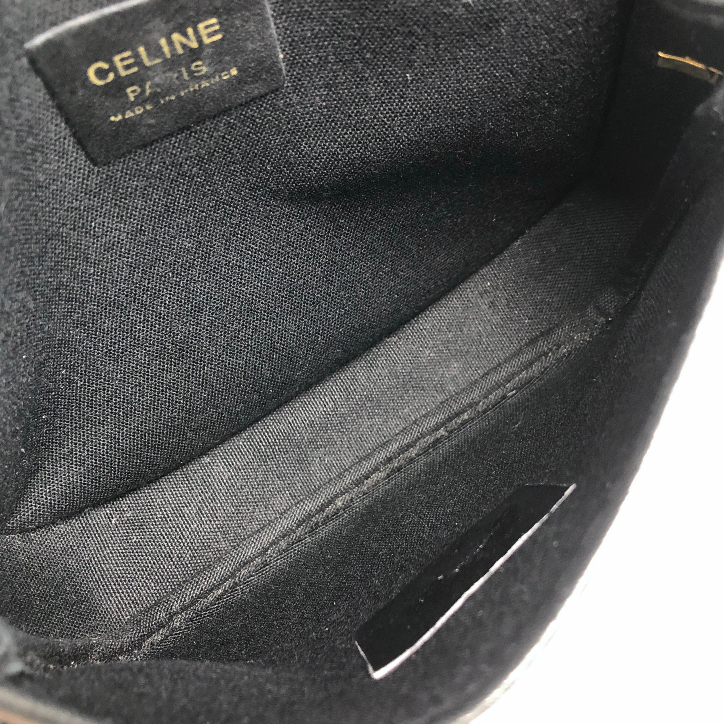 CELINE セリーヌ ショルダーバッグ ブラック ブラゾン タッセル ベロア