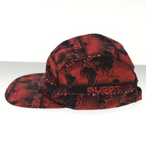 Supreme(シュプリーム)ワールドマップデザインキャップ/レッド