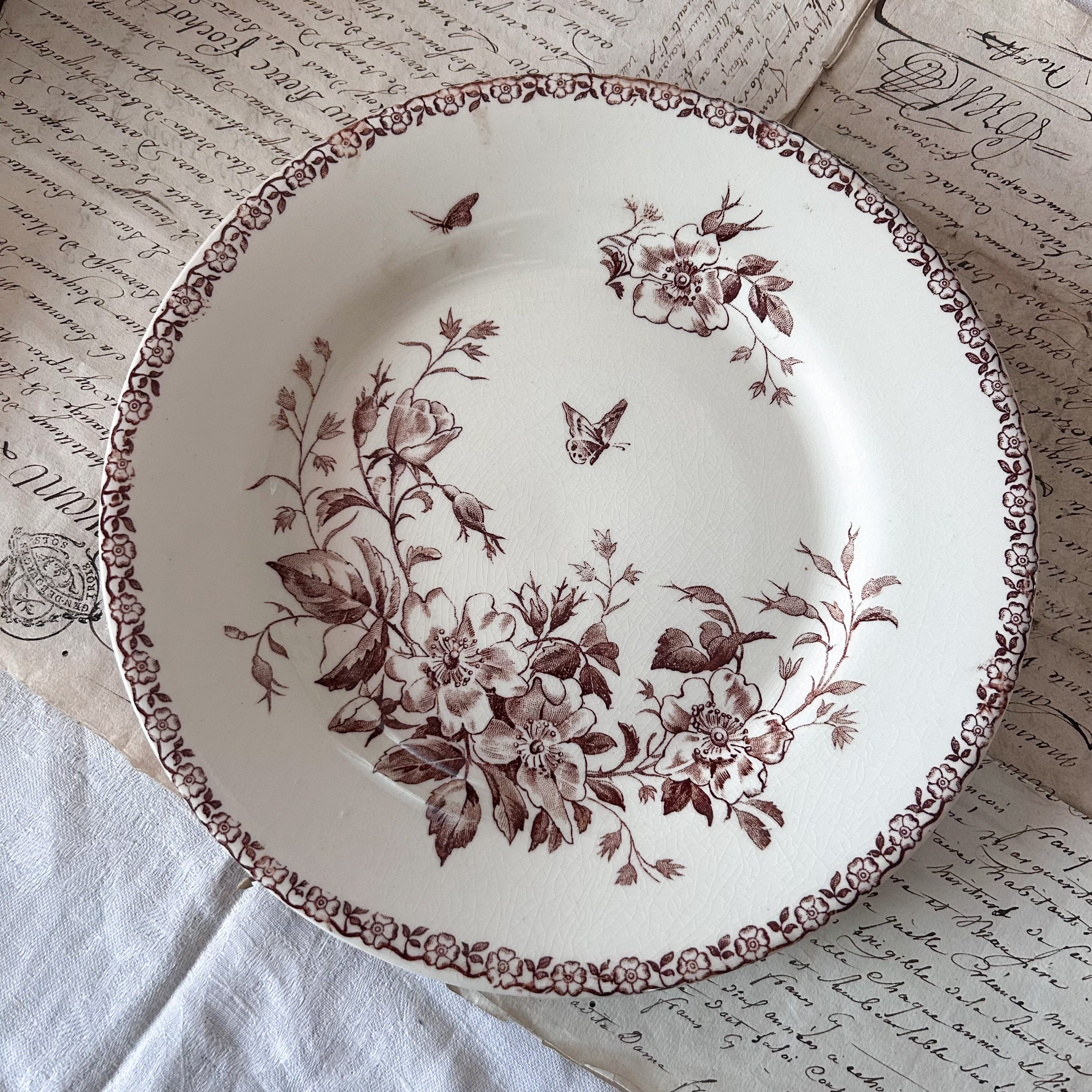 C イギリス　アンティーク　BWM&Co Clarence 大皿　紫　フランス C イギリス アンティーク BWM&Co Clarence 大皿 紫 フランス 食器