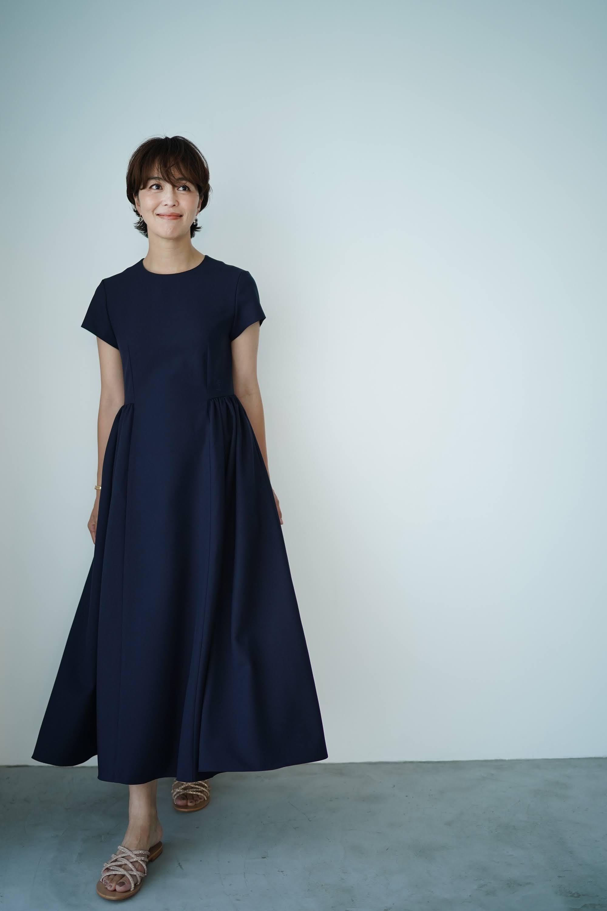 EVERYDAY DRESS CB04 long ネイビーthe9shop