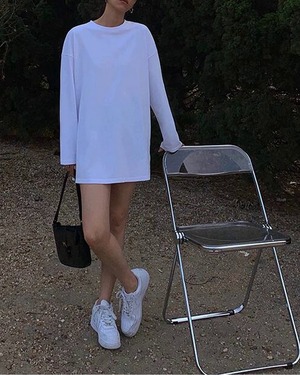 シンプルラウンドネックTシャツ 2color A0540