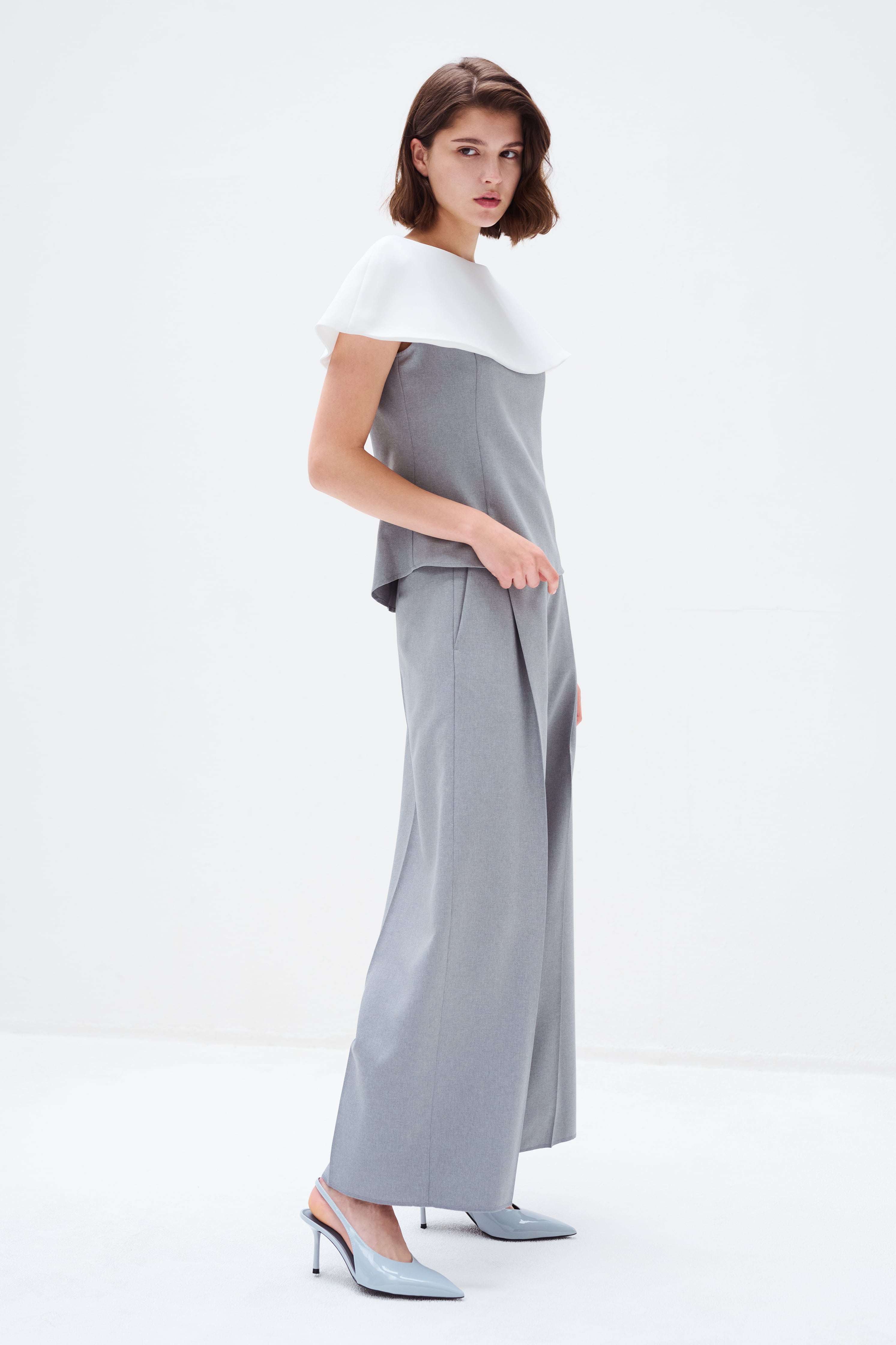 room.13 2025AW パンツ グレー サイズ1 HANDSOME WIDE PANTS GREY【残りわずか】 | AMICA・kids