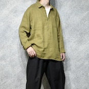 linen pullover shirt khaki