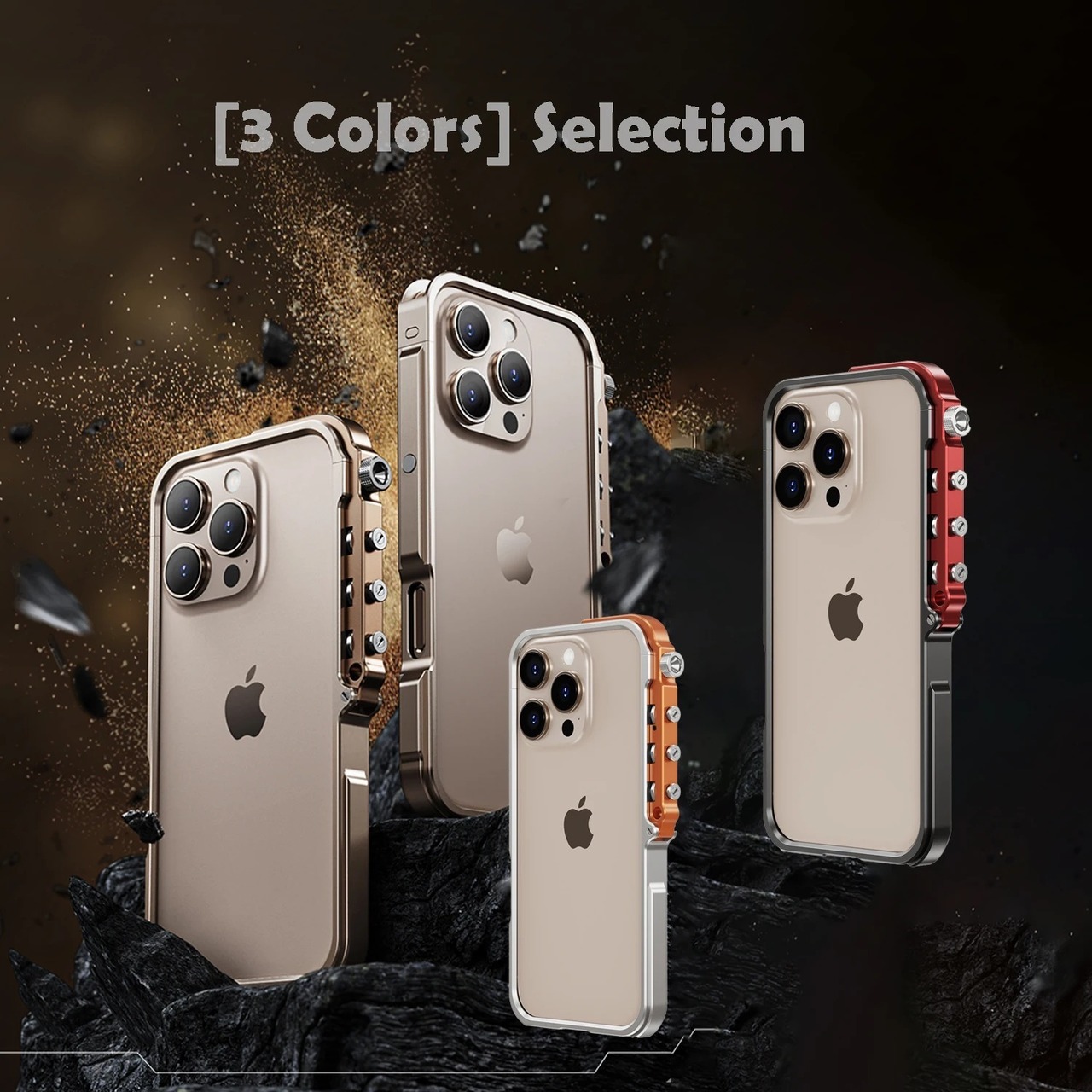 ◆iPhone16/15/14/13/Pro/Pro Max/Plus◆ Aluminum Alloy Bumper Phone Cover / アルミニウム アロイ バンパー スマホケース