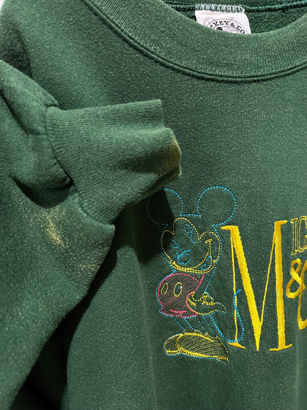 90's Mickey Sweat Shirt Made in USA【L】