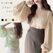 Tシャツ 韓国 2025新作 今年も人気！シフォン シャツVネック 大きいサイズ 着やせ 気質カットソー シフォンブラウス おしゃれ 長袖 シャツ 高級感 長袖 ストレッチ シャツブラウ