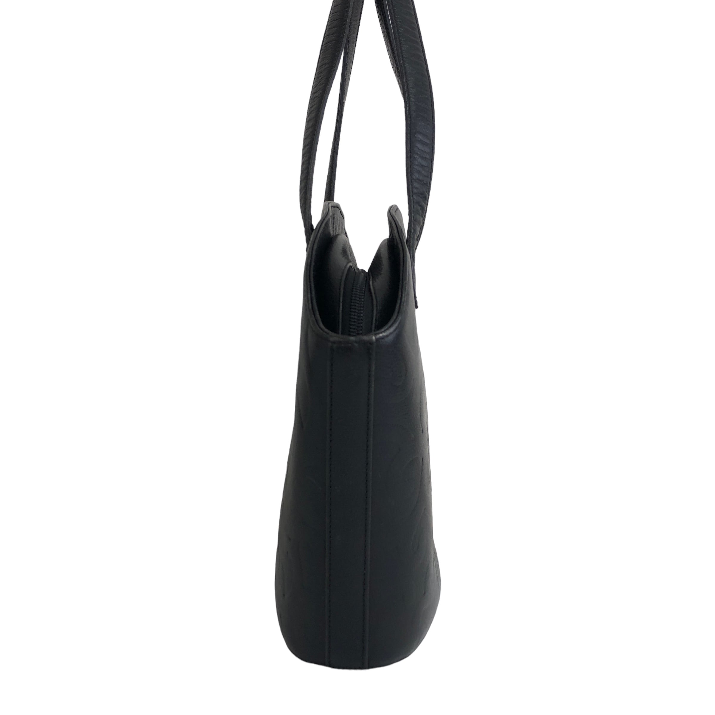 Yves Saint Laurent イヴ・サンローラン YSL 型押しレザー 唐草