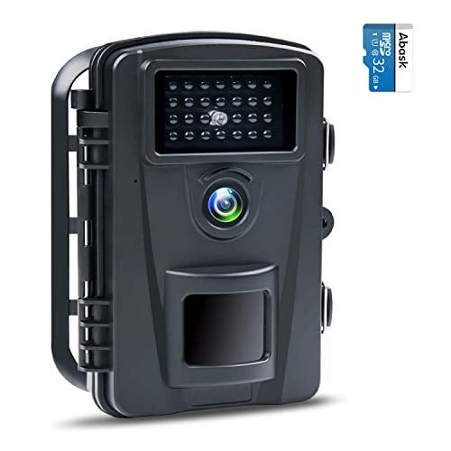 トレイルカメラ 防犯カメラ12MP画素 1080PフルHD監視カメラ 動体検知カメラ IP66防水防塵防錆 赤外線LEDライト搭載 60°検知範囲 電池式 : トレイルカメラ 防犯カメラ 12MP画素 1080PフルHD