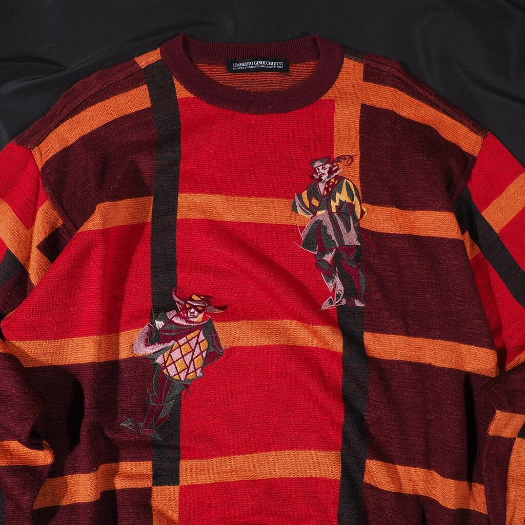 Umberto Ginocchietti night embbossed modern art knit