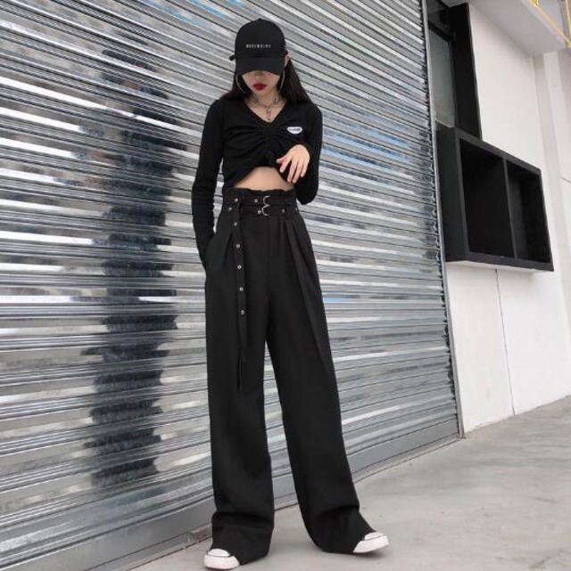 夏新作 レディース ボトムス ズボン パンツ ロング丈 ワイドパンツ