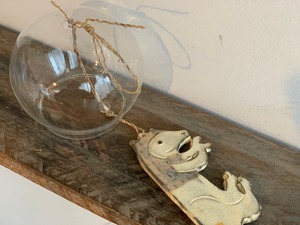 秋色のガラス風鈴　狼（大サイズ）