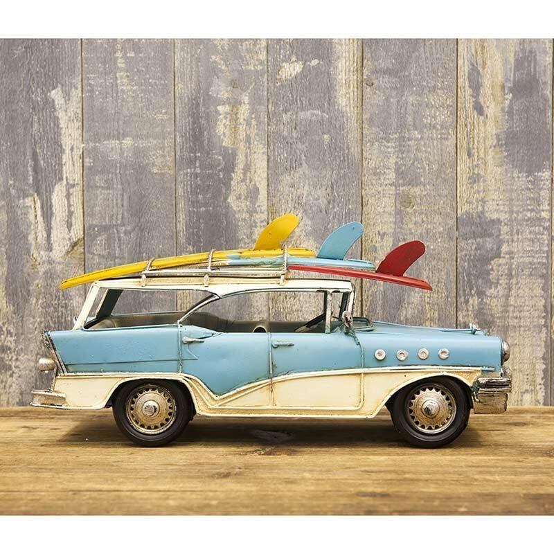 サーフ雑貨 ハワイアン 置物 インテリア ブリキ ヴィンテージカー SURF