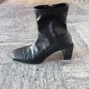 Square short boots /black (11月中旬頃発送予定)