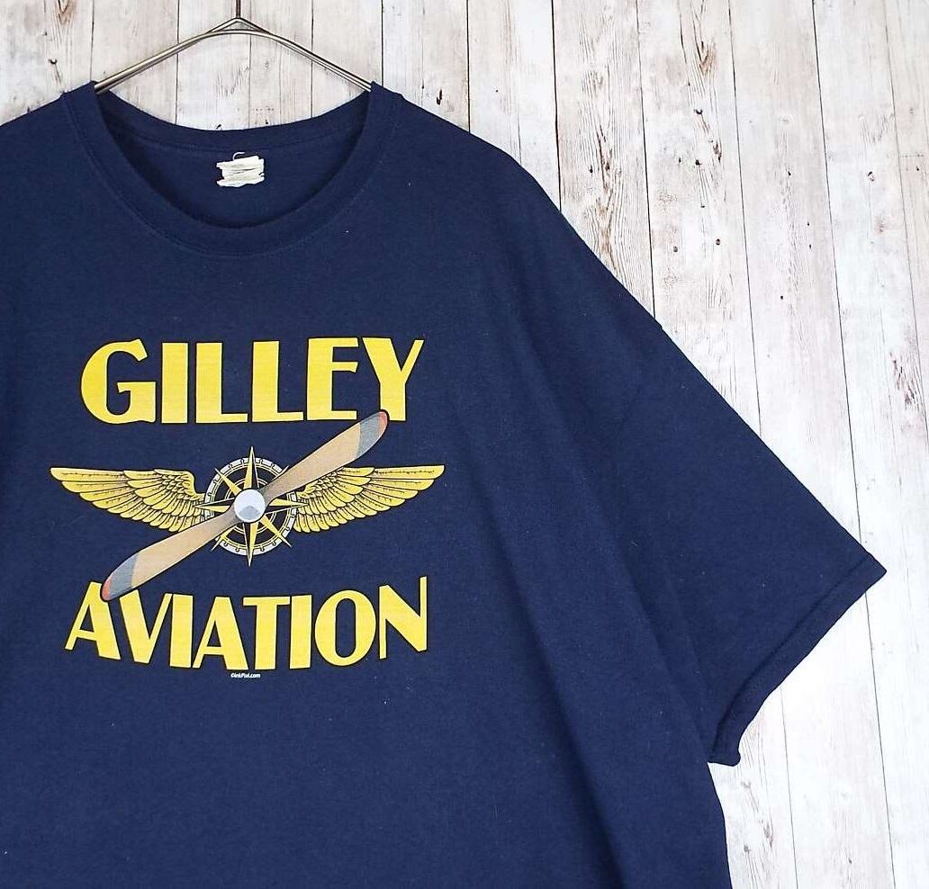 飛行機好きに◎ 2XLサイズ｜GILDAN GILLEY AVIATION プロペラ フェード