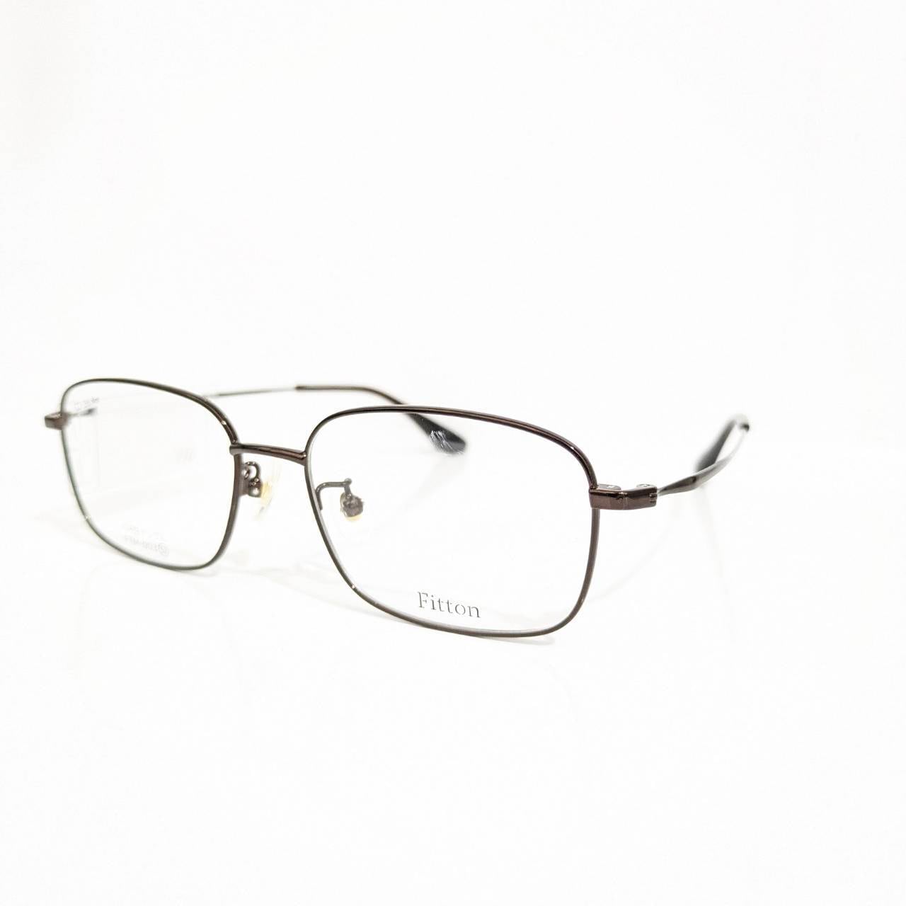 【Fitton】スクエアメタルフレーム ブラウン