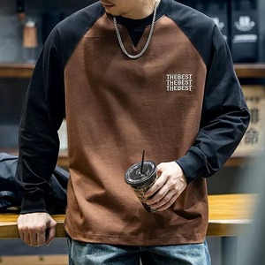 バイカラー ロングTシャツ 2カラー 10043