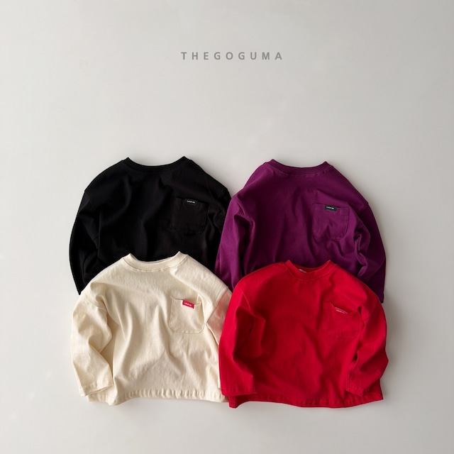 【取寄】the goguma｜pocket label tee｜ポケットレーベルTシャツ｜XS-JL｜kids&jr｜26 autumn
