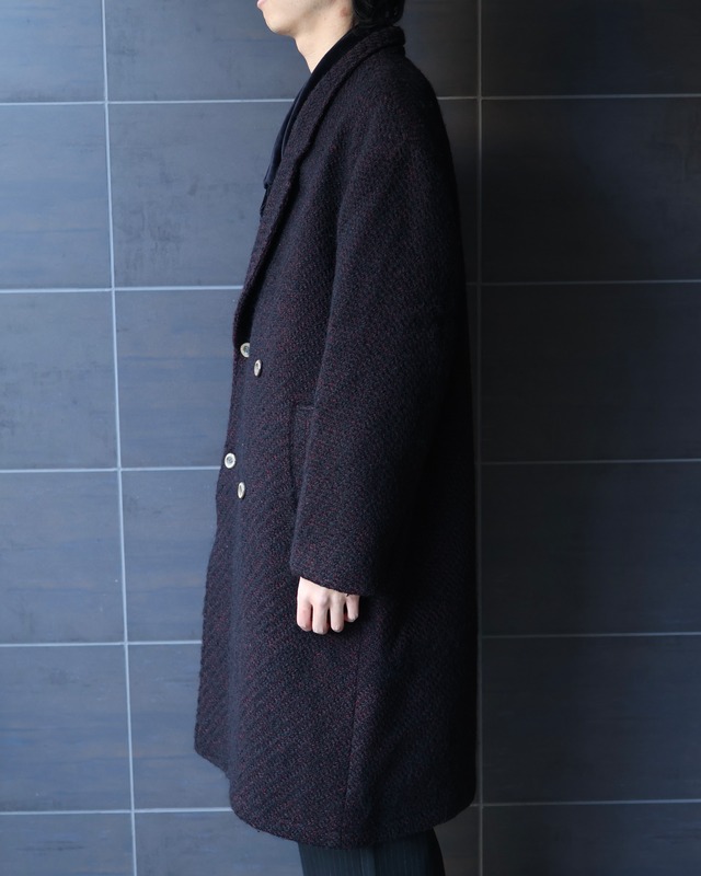Wool double long coat
