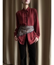 SJ china button design silk shirt-5030-10