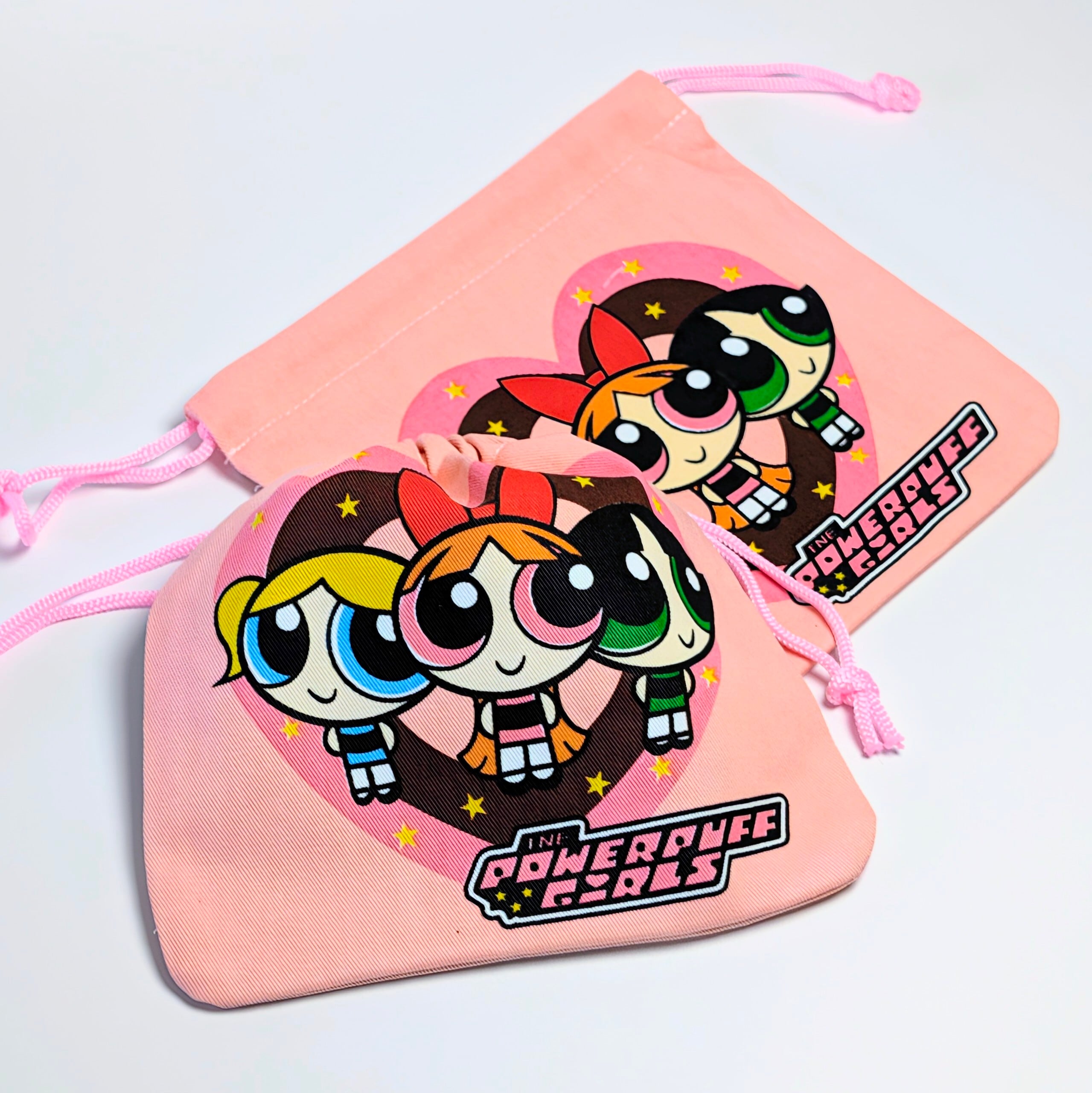 ✨️可愛すぎて何枚も欲しい♡✨️アメリカンキャラクターPURSE【The Powerpuff Girls（パワーパフガールズ）】アメリカンキャラクター巾着袋 〚アメリカン雑貨 アメトイ〛