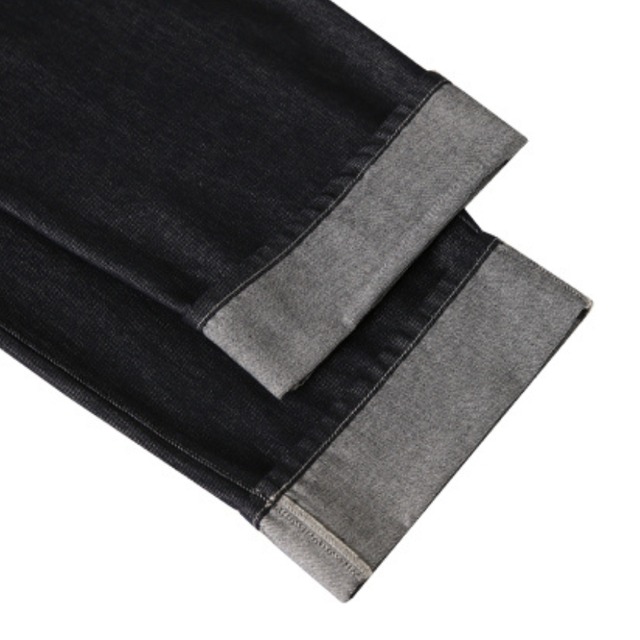 high-waist loose straight denim pants L0539