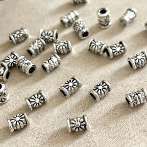 【4個】サン太陽メタルビーズ/スペーサー/チベット