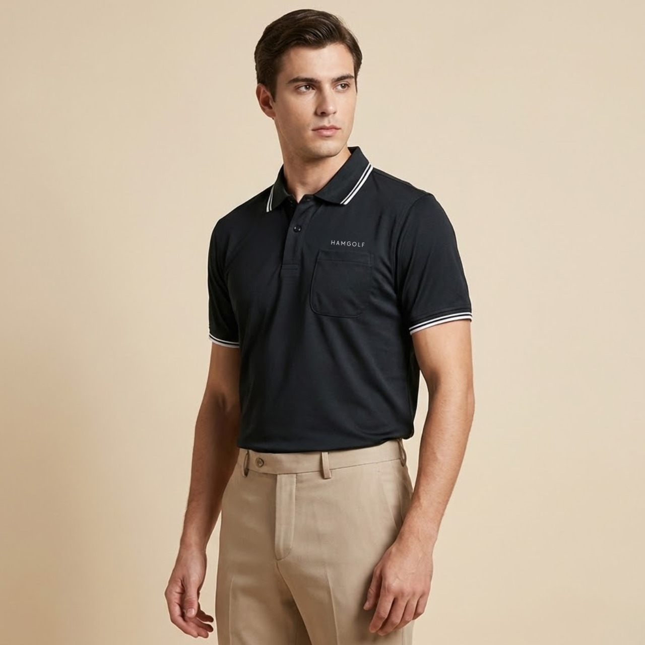 MULLIGAN LINE POLO/BK