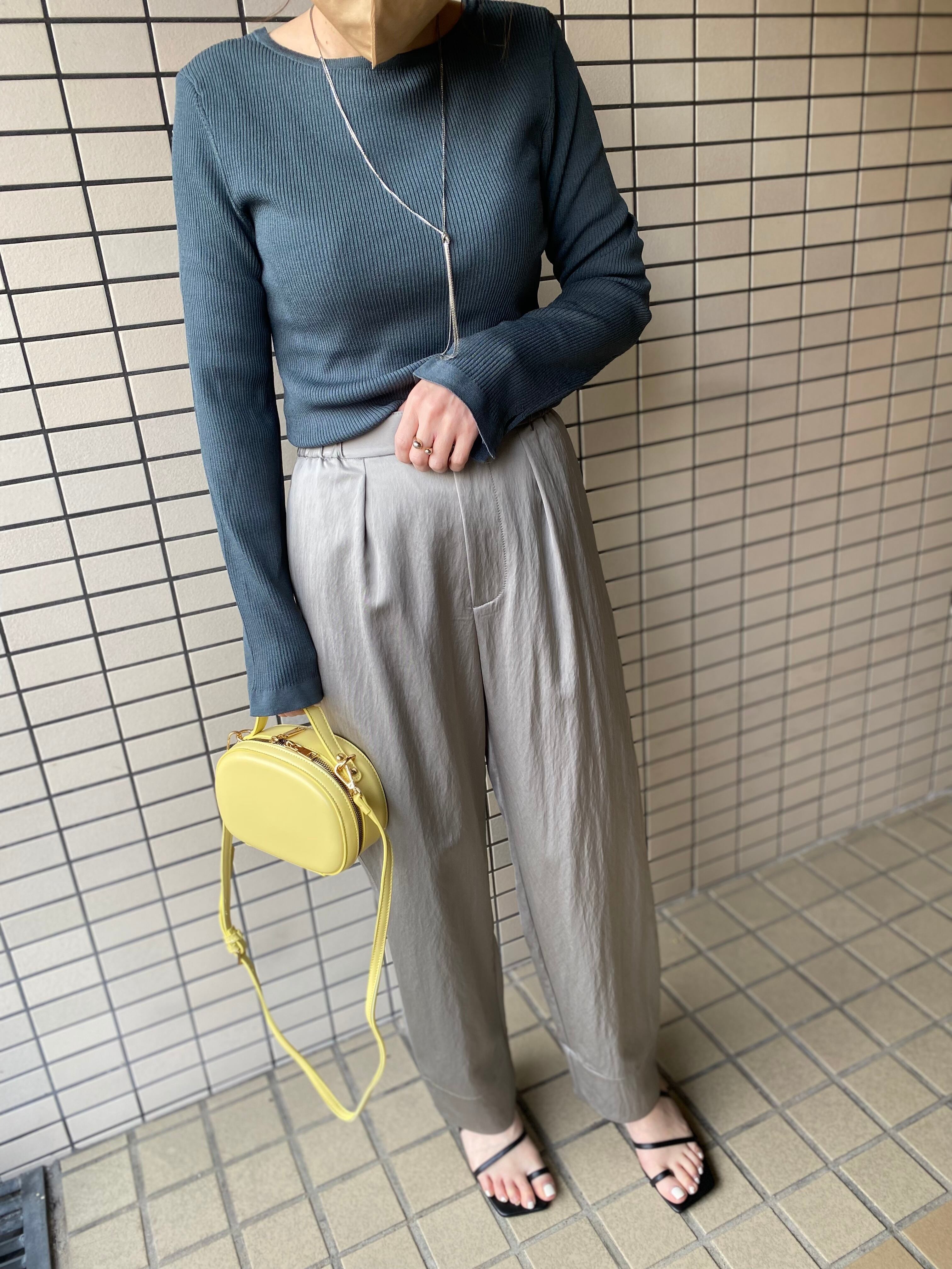 【CHIGNON】リブボートネックプルオーバー