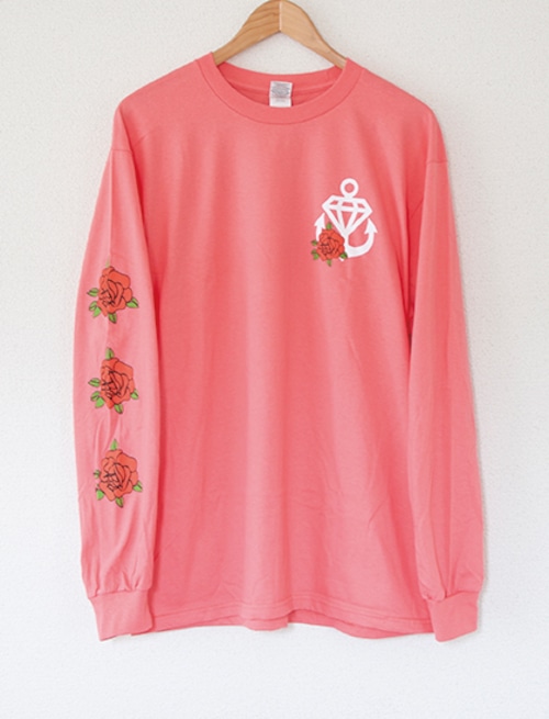 【STAY SICK CLOTHING】Flower Long Sleeve (Coral Silk)