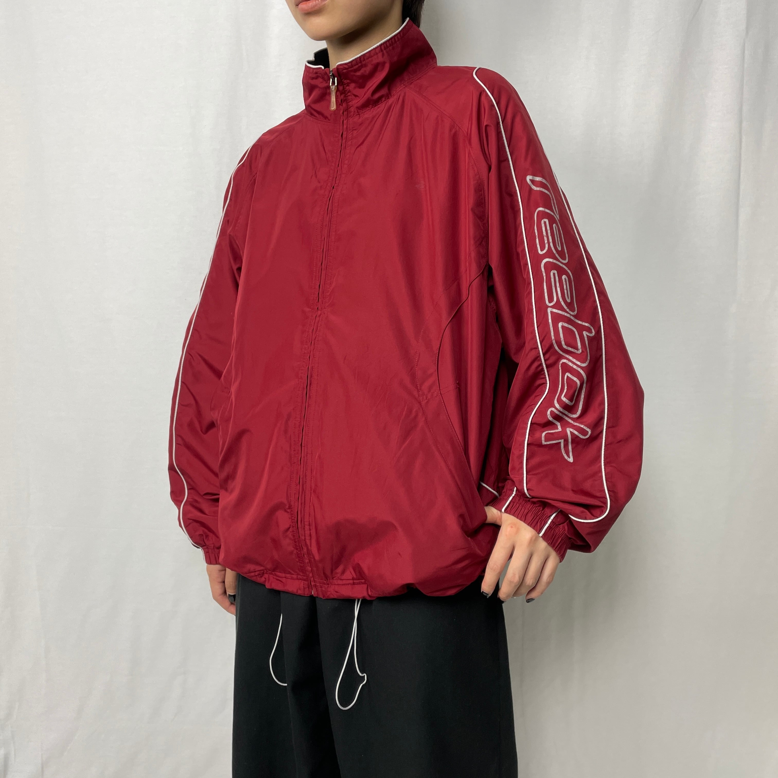 00年代 Reebok リーボック 袖ロゴプリント ポリエステル トラック
