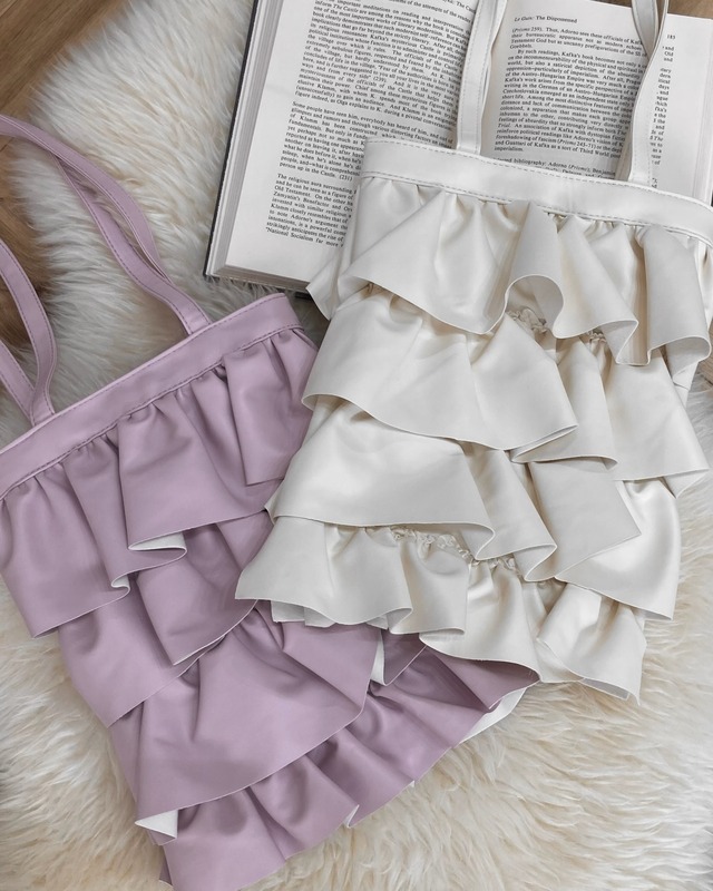 【more than cutie pie】frill tote bag