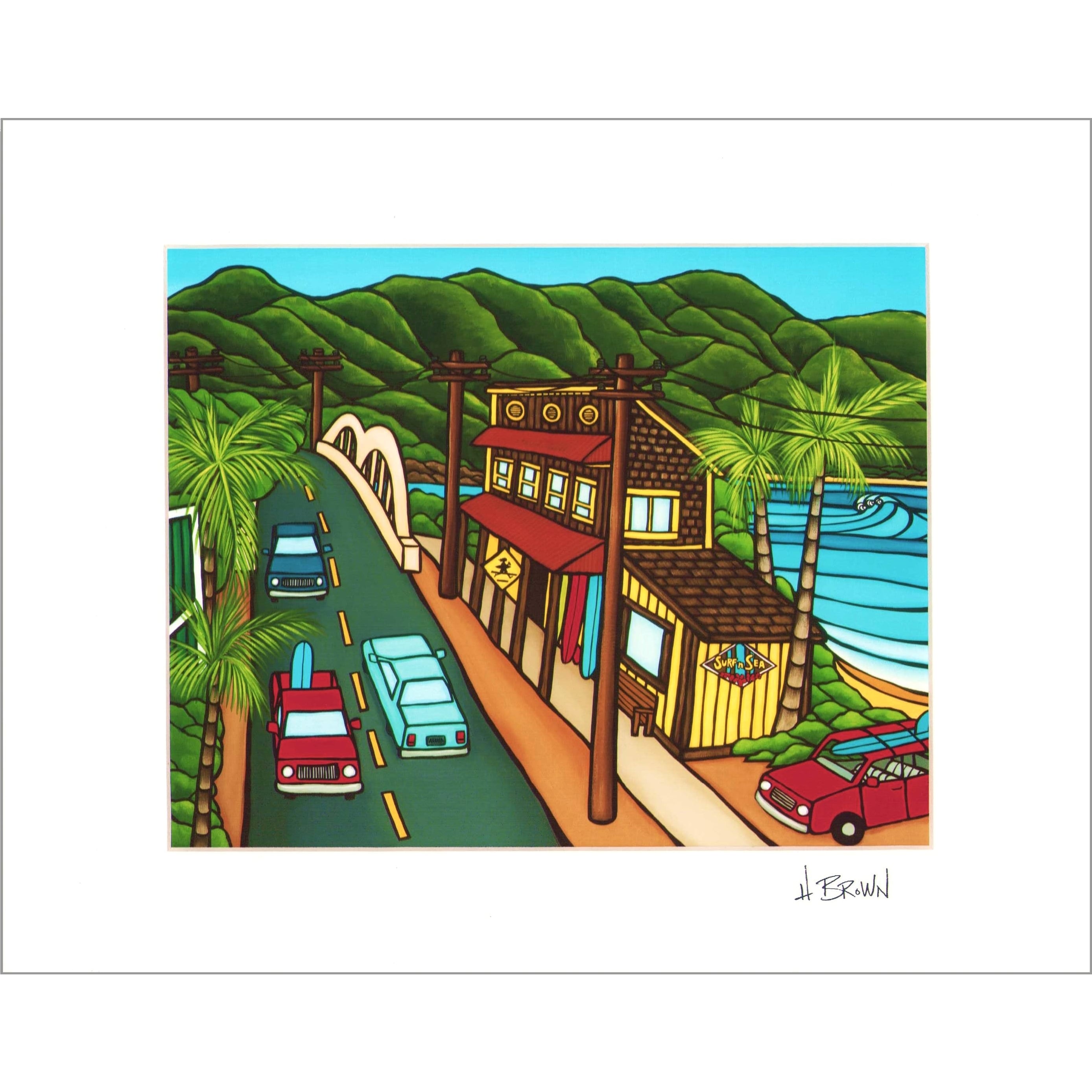 ヘザーブラウン South Point サウスポイント アート絵画 額セット South Point / ヘザー・ブラウン/ マットプリント / Mサイズ