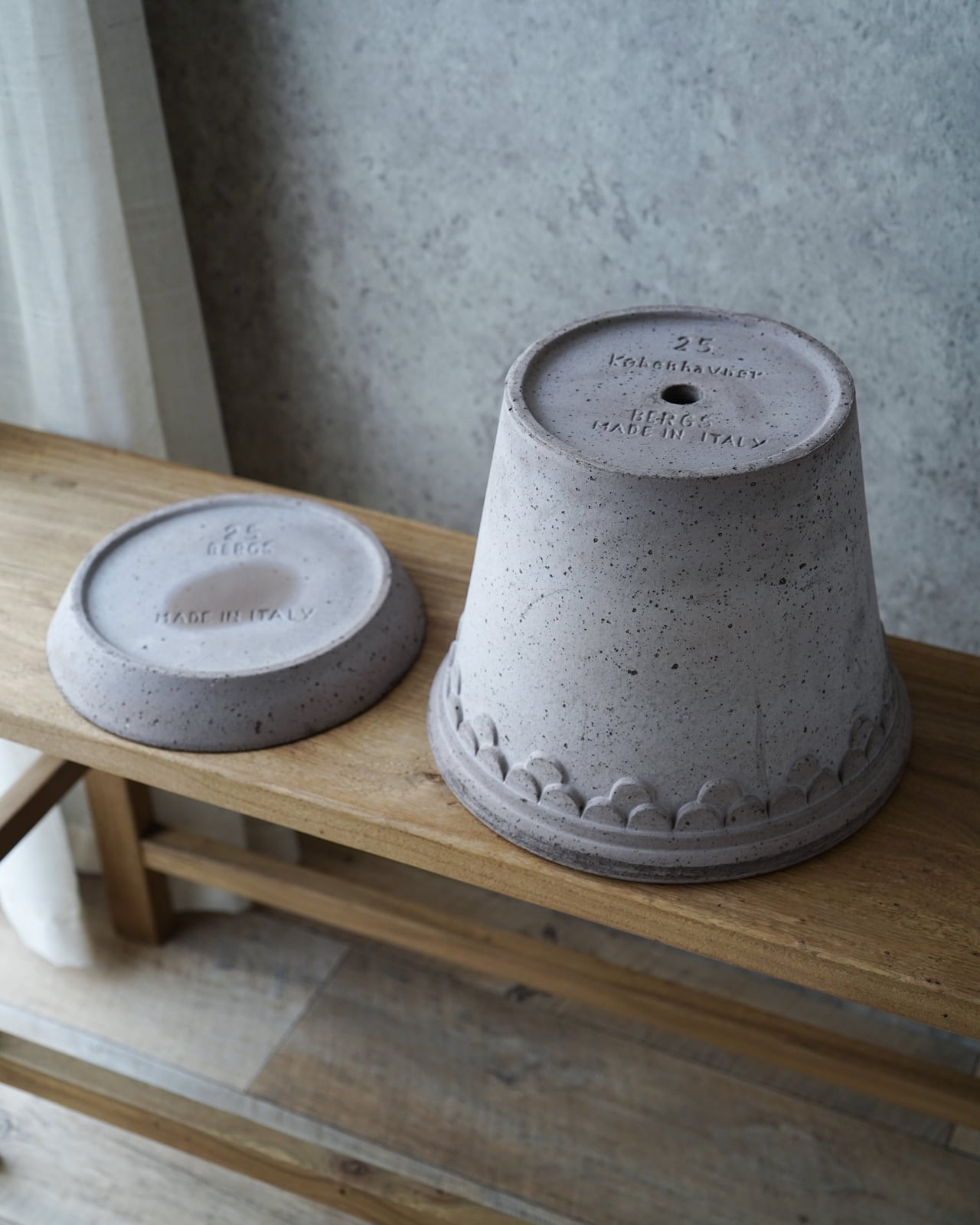 Bergs Potter】コペンハーゲン Ø25cm グレー 植木鉢【バーグスポッター